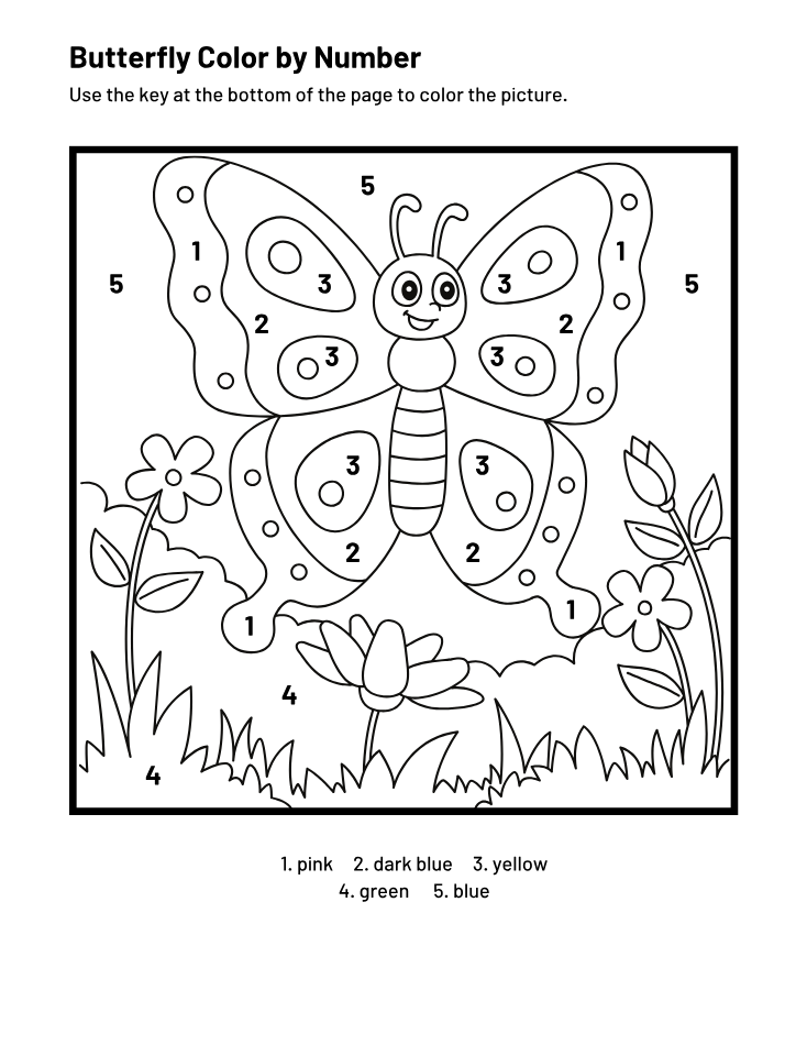 Kindergarten Beginner Number 7 Color by Number Worksheet - Free Printable PDF preview